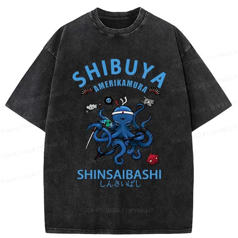 Washed Ukiyo-e Tee for Summer