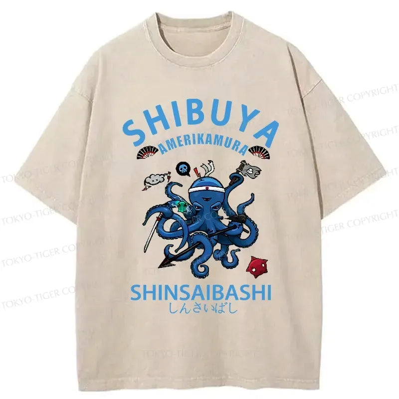 Japanese Octopus T-Shirt with Free Shipping
