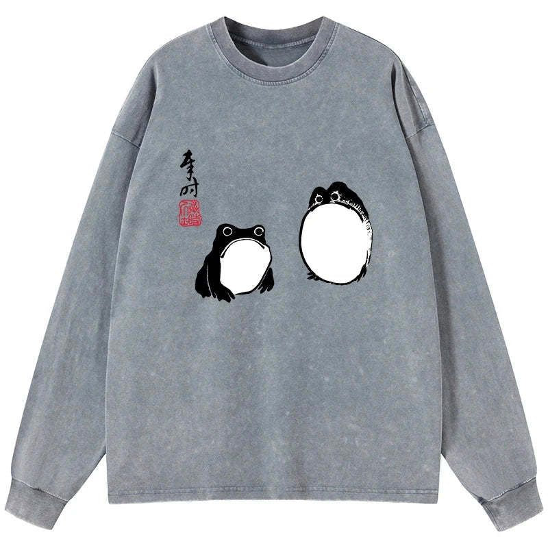 japanese frog long sleeve t-shirt
