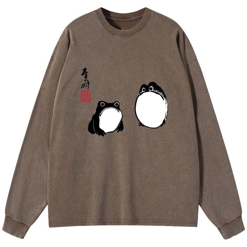vintage japanese frog shirt for men