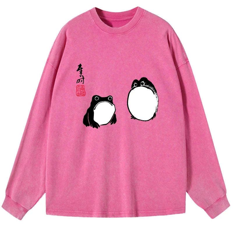 vintage japanese frog shirt for men