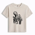 Kyoto-Lion Octopus Playing Saxophoneg Women's Washed T-shirt