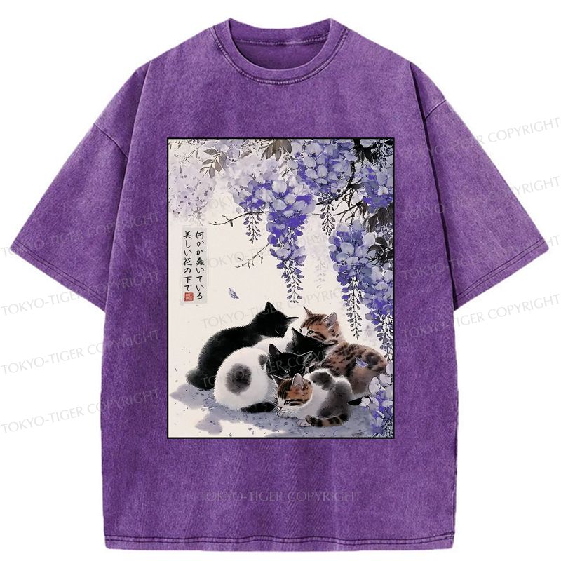 Vintage Kyoto cat tee for vacation