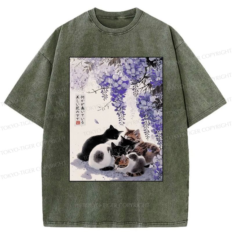 Vintage Kyoto cat tee for vacation