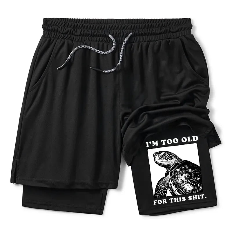 Kyoto-Lion Turtle I Quit Meme Energy Training Shorts
