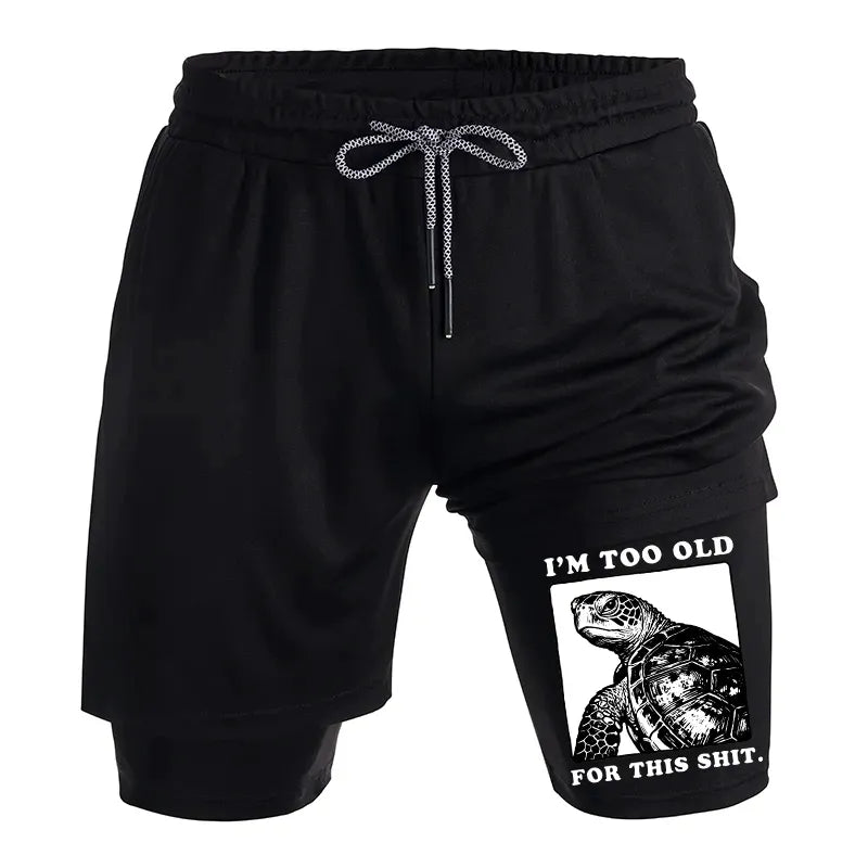Kyoto-Lion Turtle I Quit Meme Energy Training Shorts