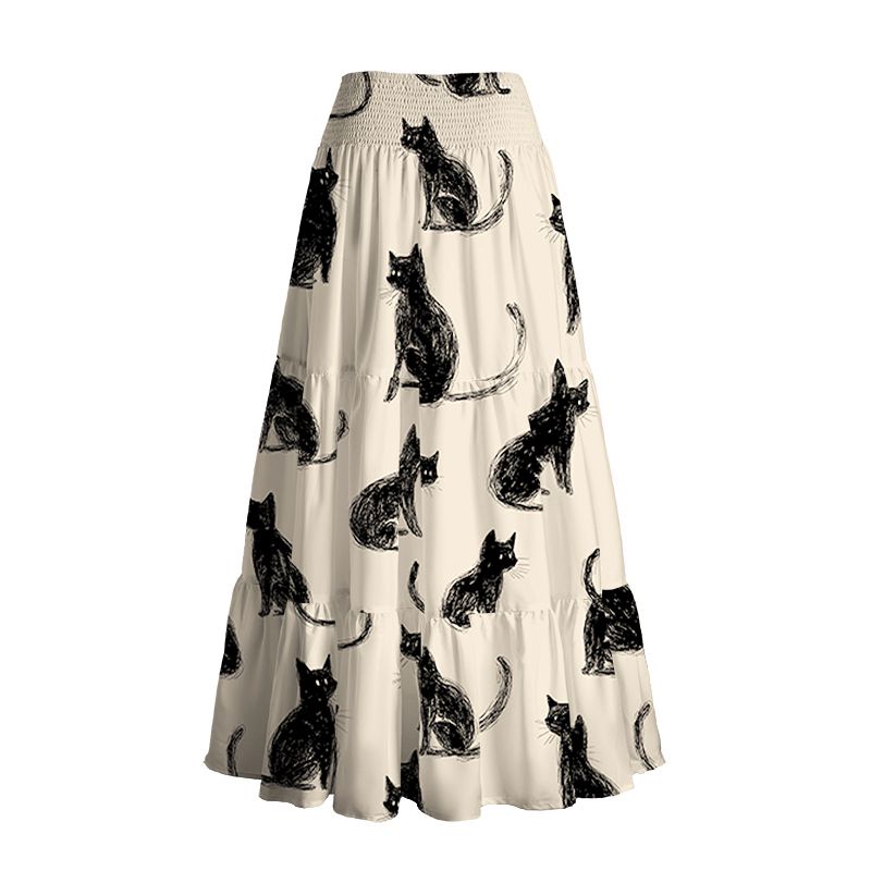 Japanese Vintage Style Maxi Skirt