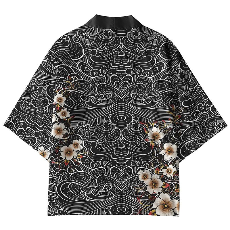 sakura whirlpool kimono cardigan streetwear