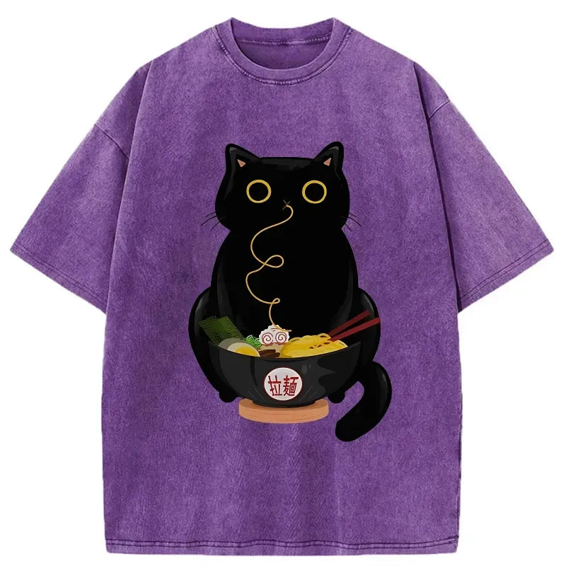 japanese cat ramen t-shirt gift idea