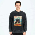 Kyoto-Lion Please Give Cat A Discount Washed Sweatshirt
