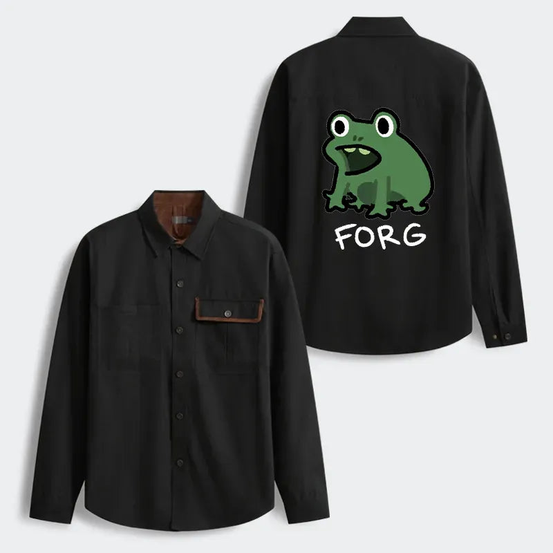 Kyoto-Lion Funny Forg Japan Men's Corduroy Work Jacket
