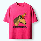 Kyoto-Lion Silly Horse Trying To Be Magical Washed T-Shirt
