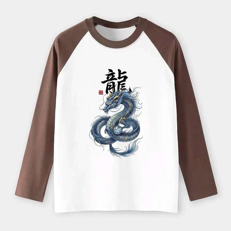 Trending Unisex Blue Dragon Long Sleeve Tee