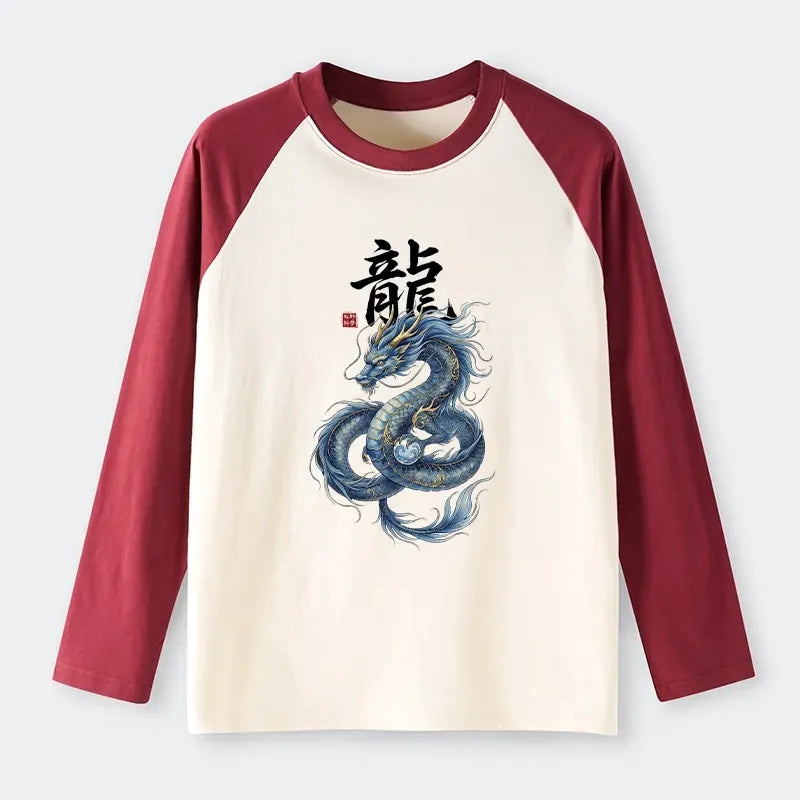 Trending Unisex Blue Dragon Long Sleeve Tee