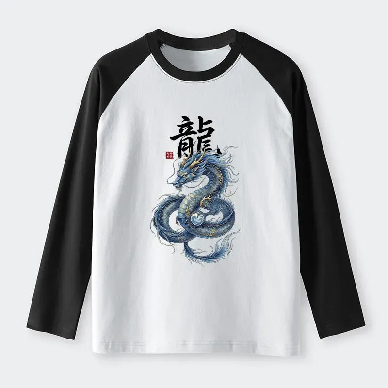 Trending Unisex Blue Dragon Long Sleeve Tee