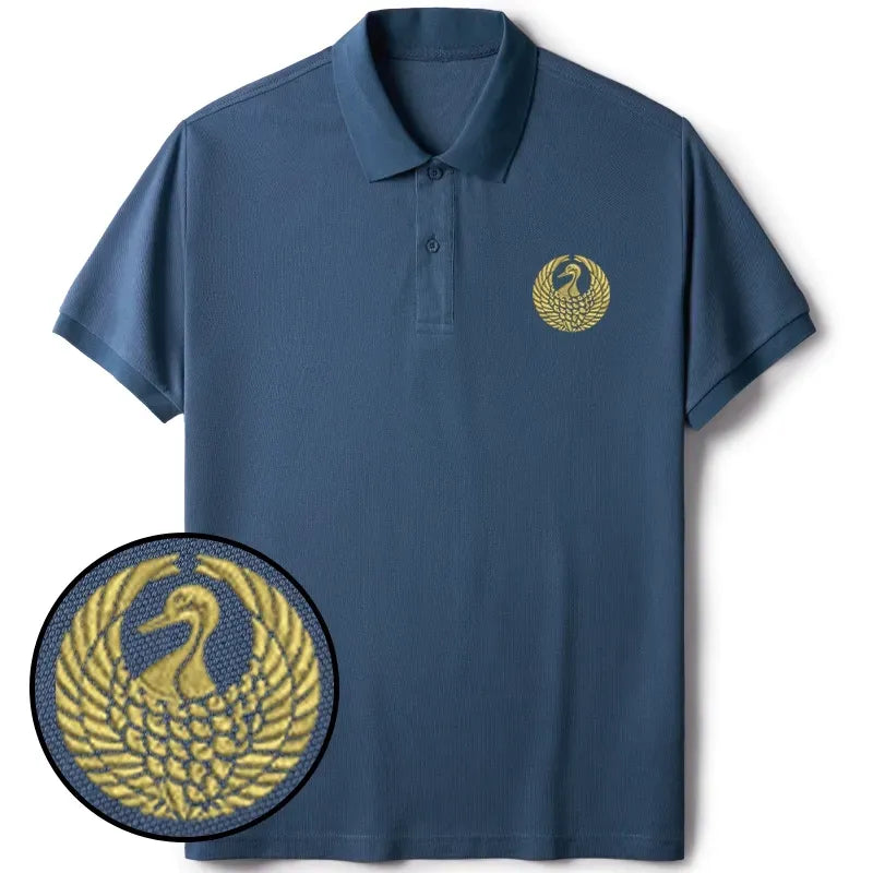 Japanese Crane Polo T-Shirt for Everyday Casual