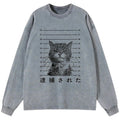 Kyoto-Lion Cat That Was Arrested Washed Long Sleeve T-Shirt