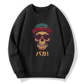 unisex Japanese skull sweatshirt daily wear
