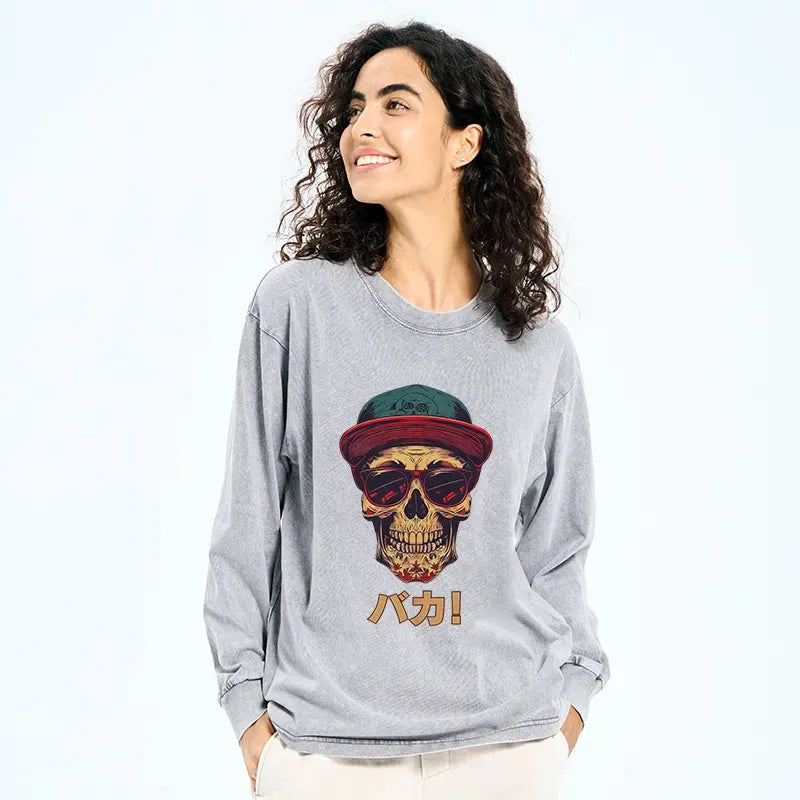 Kyoto-Lion Fashion Skull Japanese Sweatshirt