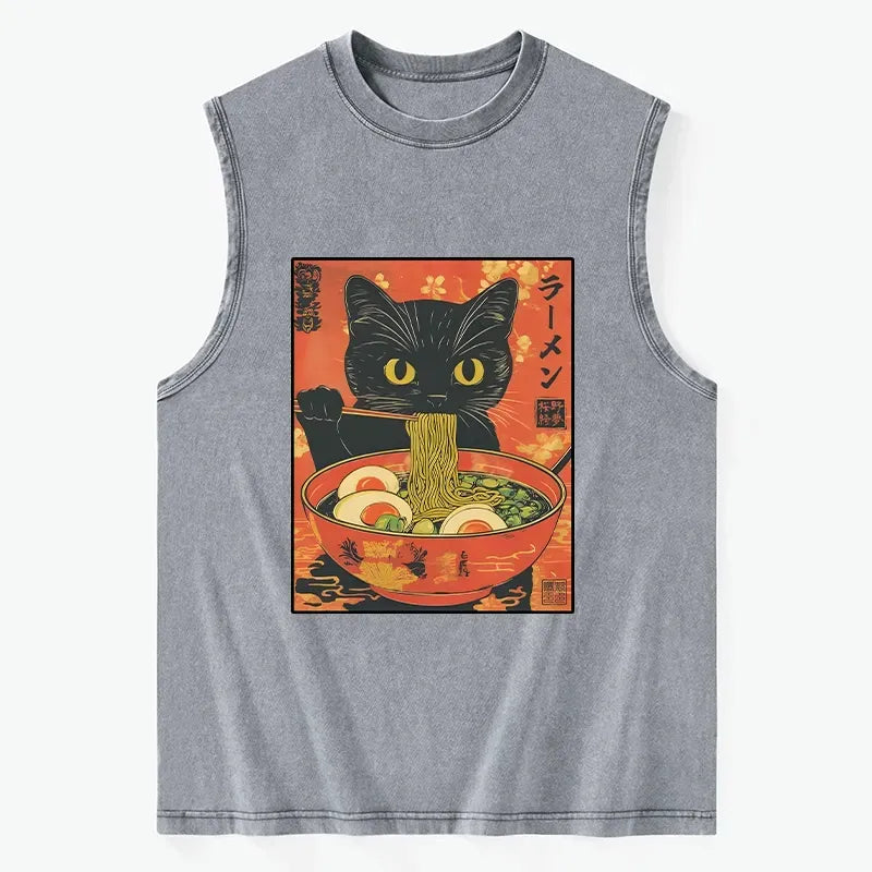 Hungry Cat Ramen Tank Top Gift Idea