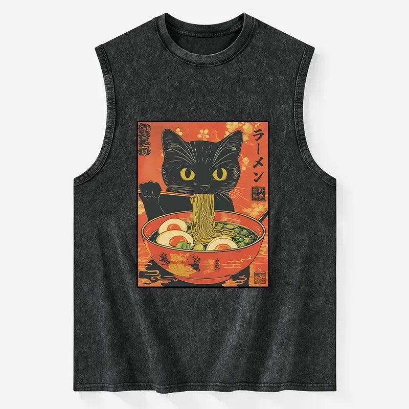 Hungry Cat Ramen Tank Top Gift Idea