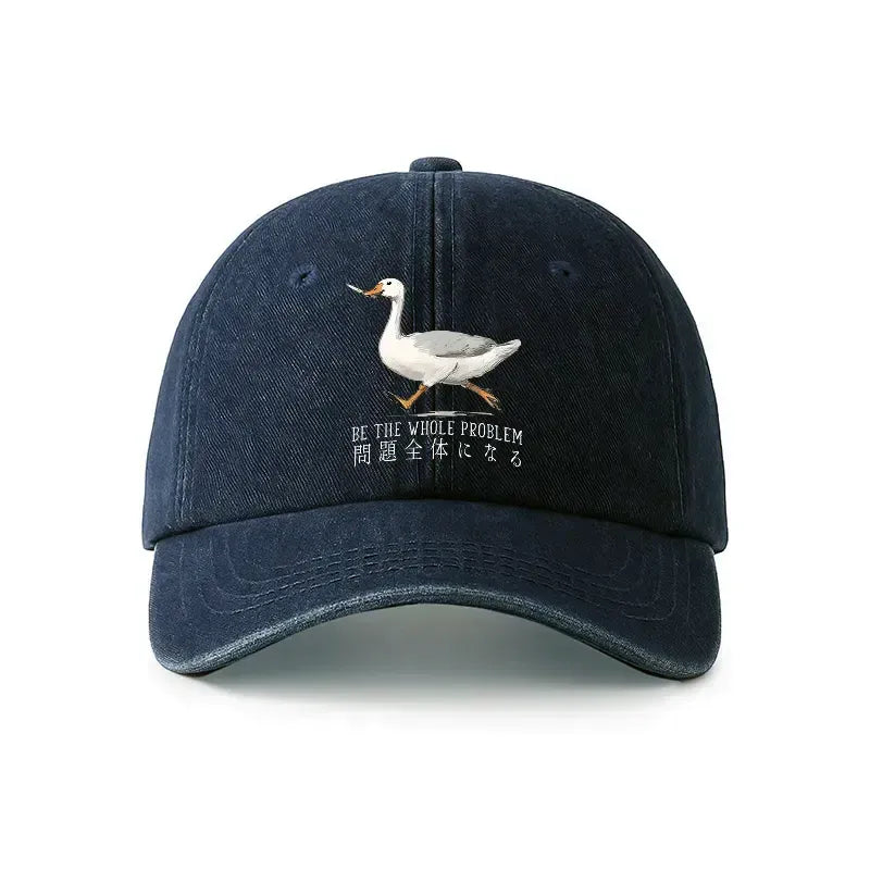 Kyoto-Lion Running Stupid Goose Denim Cap