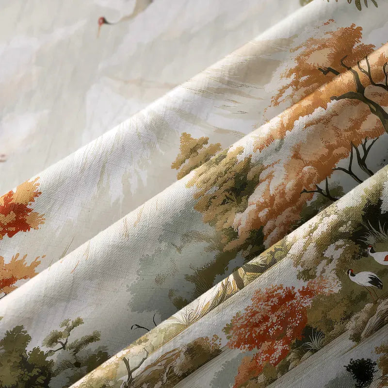 Kyoto-Lion Crane's Mountain Majesty Button-up Shirt