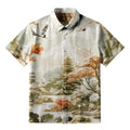 Kyoto Crane Mountain Shirt for Casual
