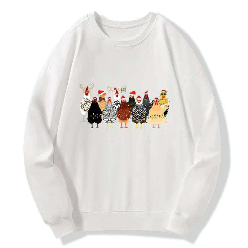A Flock of Christmas Chickens sweatshirt limited edition