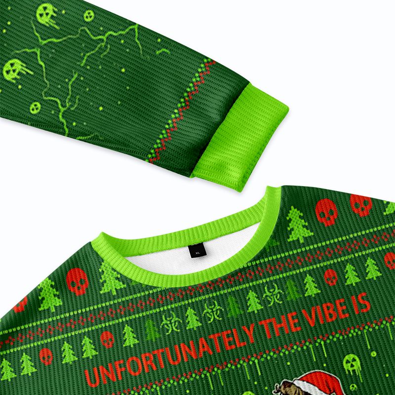 Kyoto-Lion The Vibe Is Continuing To Deteriorate Christmas Ugly Sweatshirt