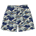 Japanese Great Wave Aloha Swim Trunks for Summer