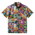 Japanese funny dog button-up shirt for gift