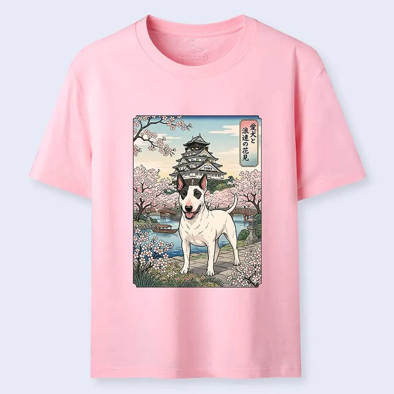 Vintage Cherry Blossom Art Tee for Summer