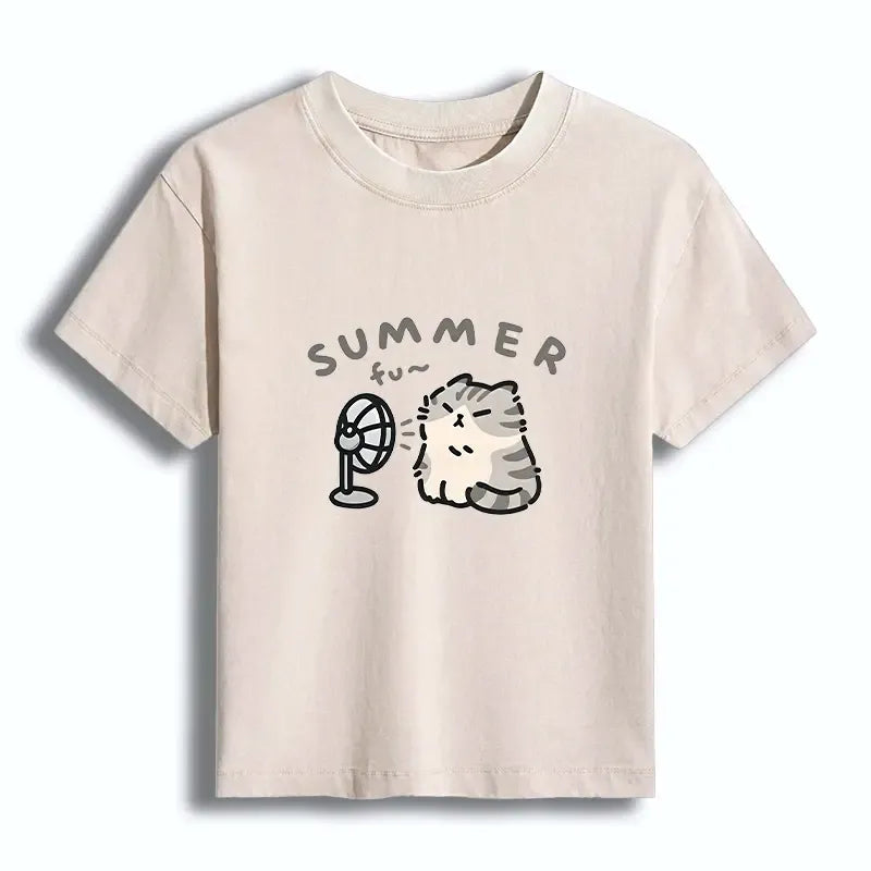 Washed women's tee for daily wear