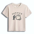 Washed women's tee for daily wear