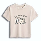 Washed women's tee for daily wear