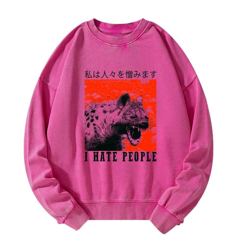 Kyoto Lion Hyena Print Sweatshirt for Everyday Wear