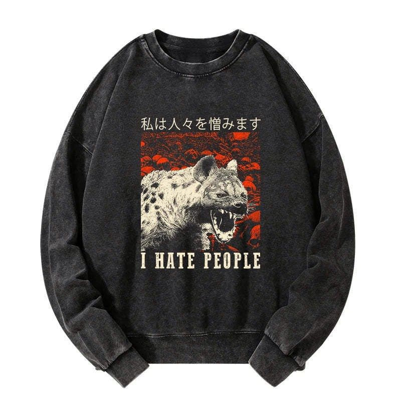 Kyoto Lion Hyena Print Sweatshirt for Everyday Wear