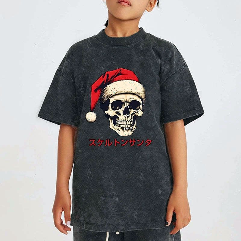 trendy japanese santa t-shirt for kids