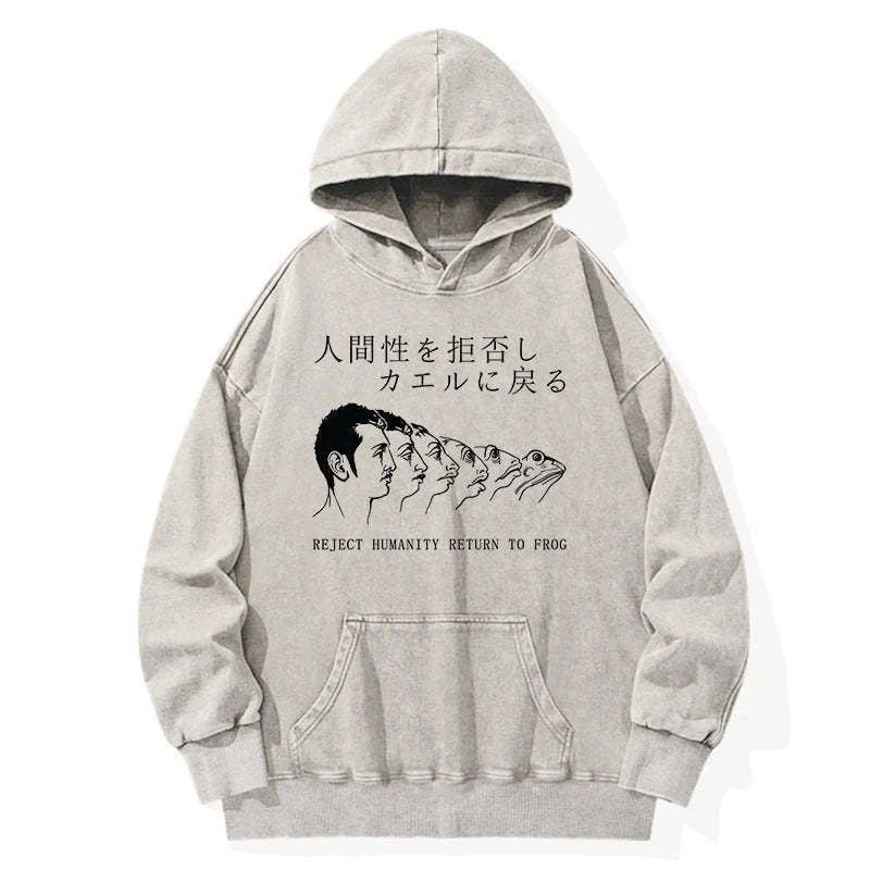 Japanese vintage frog washed hoodie