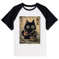 Cute Black Cat Watering Bonsai Tee Trendy