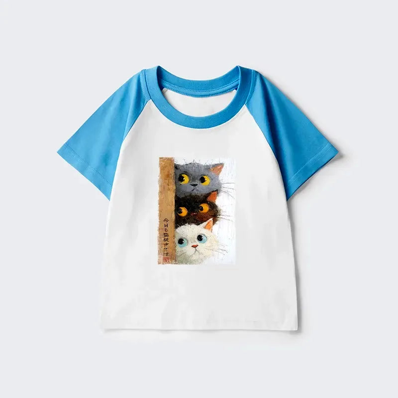Japanese Style Kids Raglan T-shirt