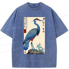 Japanese Vintage Crane T-Shirt Free Shipping