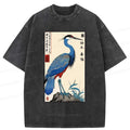 Japanese Vintage Crane T-Shirt Free Shipping