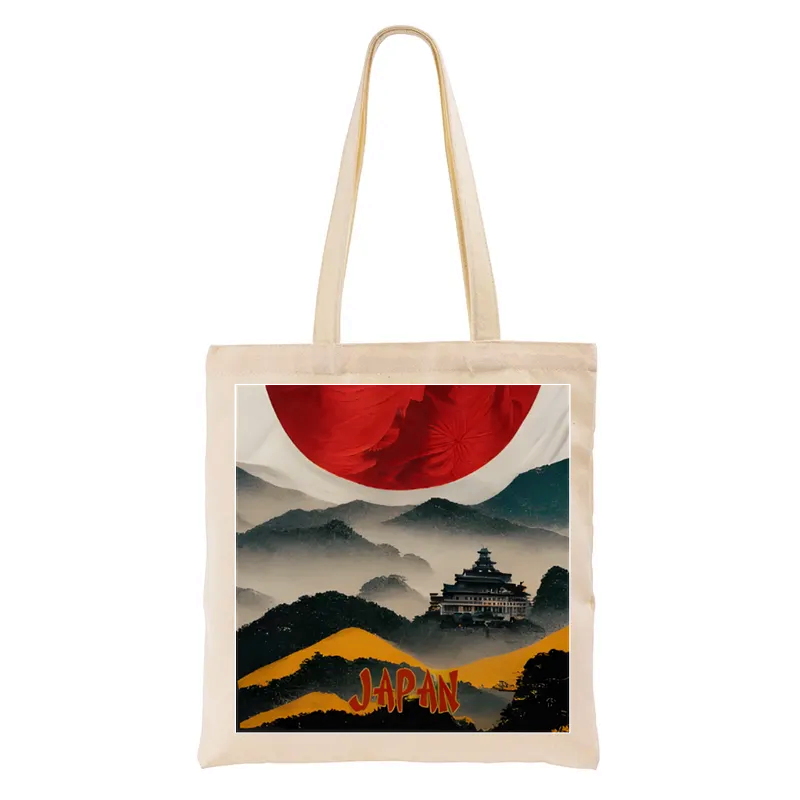 Kyoto-Lion Japanese Mountain Scenery Tote Bag