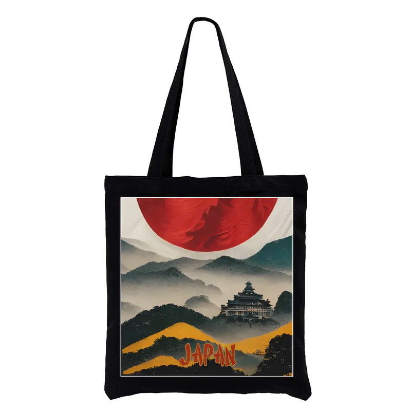 Kyoto-Lion Japanese Mountain Scenery Tote Bag