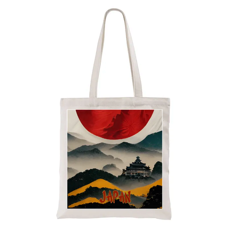 Kyoto-Lion Japanese Mountain Scenery Tote Bag