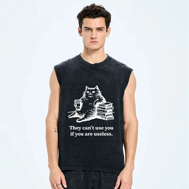 funny Japanese cat tank top gift idea