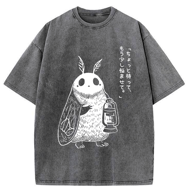 Washed Japanese T-Shirt for Daily Wear