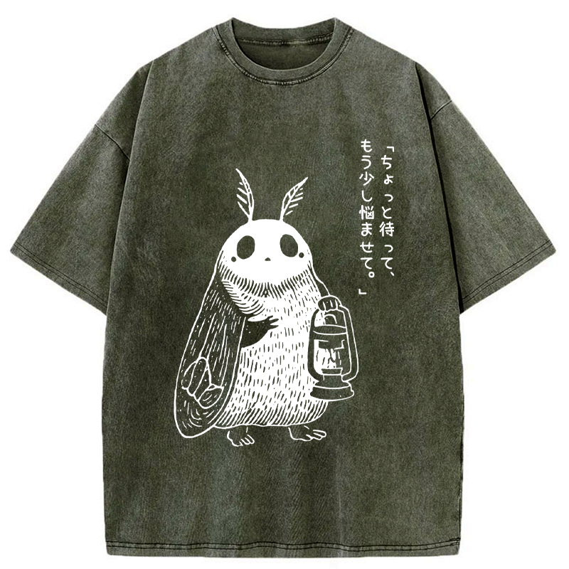 Washed Japanese T-Shirt for Daily Wear